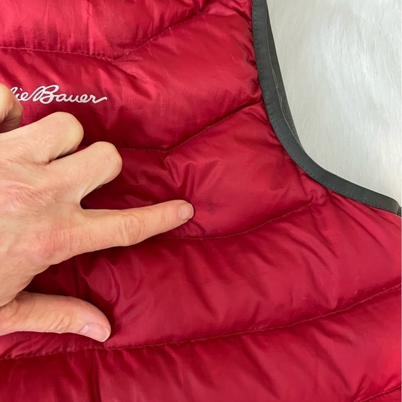 Eddie Bauer First Ascent Red Down Puffer Vest XL - Picture 13 of 15